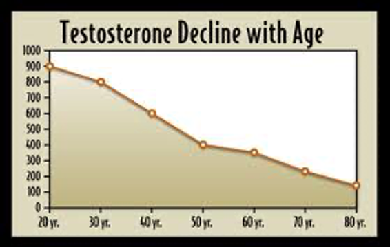 Graph: Testosterone Decline with Age